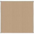 Aarco VIC Cork Bulletin Board with Euroframe Design 48"x48" Blanched Almond ERC4848186